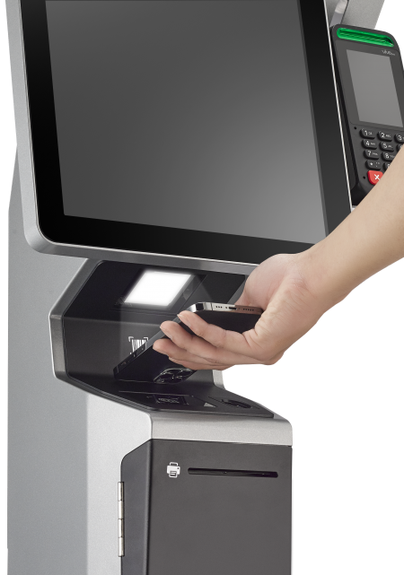 bezkontaktní platba s TYSSO skenerem Kiosk